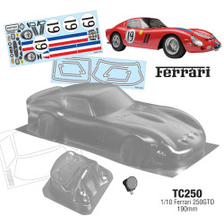 Carrosserie non peinte Ferrari 250GTO 190mm (1/10) Carrosserie non peinte Ferrari 250GTO 190mm (1/10)