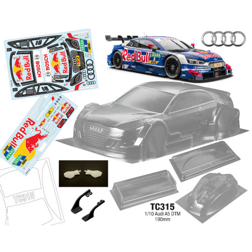 Karosserie-Satz Audi A5 DTM 190mm (1/10)