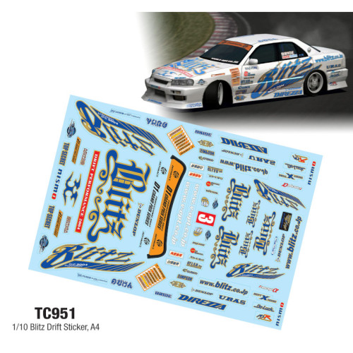 Body stickervel A4 - Blitz Drift (1/10)