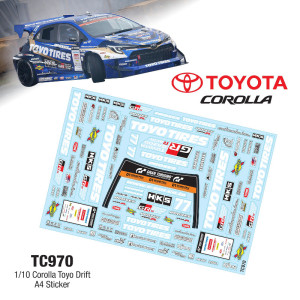Body sticker sheet Toyota Corolla - Toyo Tires Drift (1/10)