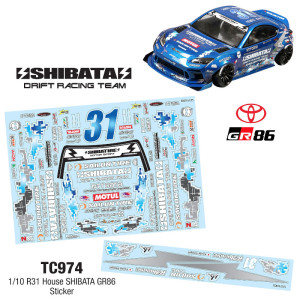Body sticker sheet Toyota GR86 - R31 Hause Shibata (1/10)
