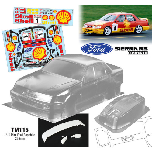 Carrosserie non peinte Ford Sapphire Shell pour M-chassis (1/10) Carrosserie non peinte Ford Sapphire Shell pour M-chassis (1/10)