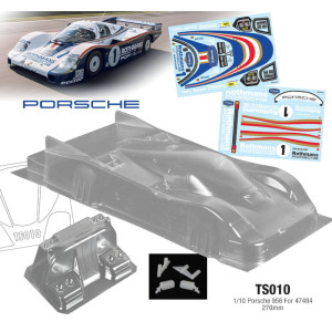 Body Set Porsche 956 - Rothmans for Tamiya Group C 205mm (1/10)