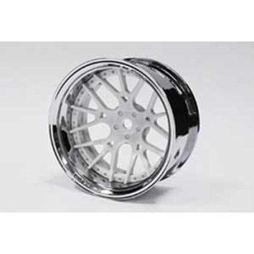 Drift Super Rim Set Chrome & White Lycoris 1/10 (2Pcs) Drift Super Rim Set Chrome & White Lycoris 1/10 (2Pcs)