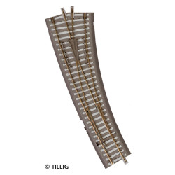 B-Aiguillage enroulé à droite 15deg (TT)