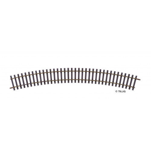 Gebogen railstuk R31 R484 30deg