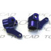 Mini-Inferno Alloy Front Steering Block / (blue) (pr)