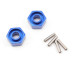 Aluminium wheel hubs, hex (2)/ stub axle pins (2) Aluminium wheel hubs, hex (2)/ stub axle pins (2)