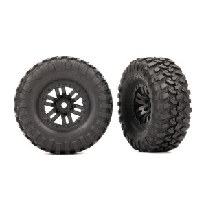 TRX-4M 1.0inch Black Wheels with Canyon Trail Tires (2Pcs)
