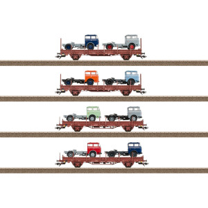 DR/DDR Freight Car Set for Vehicle Transport (H0)