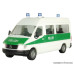 MB Sprinter Polizei mit elektrischem Blinklicht und Bel. (H0)