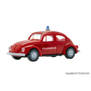 VW Beetle Firefighter model, with LED lighting and blue light (H0)