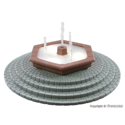 Multijet fountain with LED lighting, moving (H0) Multijet fountain with LED lighting, moving (H0)
