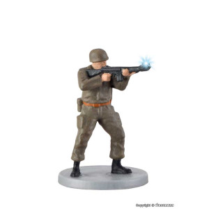 Soldier, standing with gun and muzzle flash (H0)