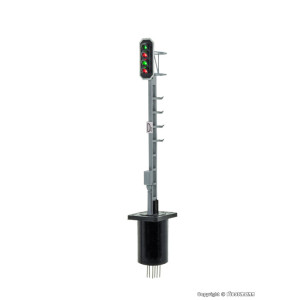 Colour light departure signal, aspect: 1/2/3 short mast SBB/RhB, type L (H0)