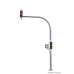 Arc traffic light with pedestrian signal and LEDs, 2 pieces (H0) Arc traffic light with pedestrian signal and LEDs, 2 pieces (H0)