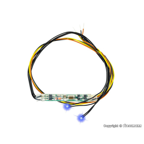 Mini-LED blau für Fahrzeuge, 2 Stück mit Mikro-Blinkelektronik Mini-LED blau für Fahrzeuge, 2 Stück mit Mikro-Blinkelektronik