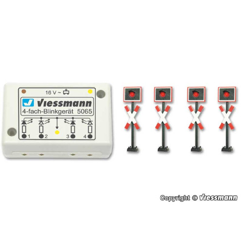 Croix de Saint-André, 4 Pièces avec clignotement électronique (N