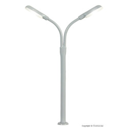 Lampadaire fouet double, 2 LED blanc (N)