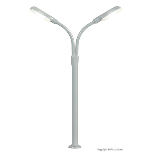 Lampadaire fouet double, 2 LED blanc (N) Lampadaire fouet double, 2 LED blanc (N)