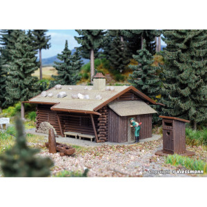 Hunting lodge with fountain and outhouse (H0)