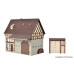 Farm house with barn and yard gate (H0) Farm house with barn and yard gate (H0)