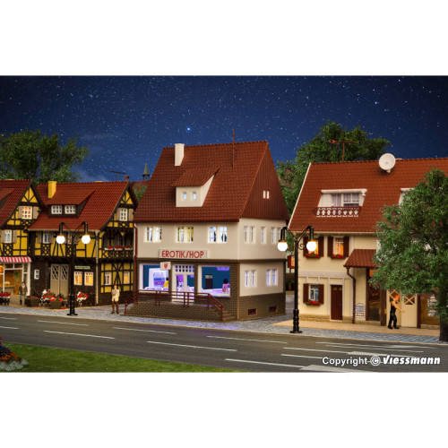 Erotic store with interior and LED lighting (H0) Erotic store with interior and LED lighting (H0)
