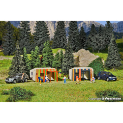 Campingwagen, 2 Stück (H0) Campingwagen, 2 Stück (H0)