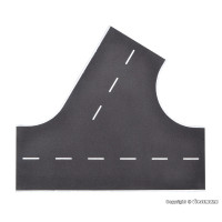 Street plate, 60°-intersection to the right, L 22 x W 19,5 cm (H0)