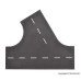 Street plate, 60°-intersection to the left, L 22 x W 19,5 c
