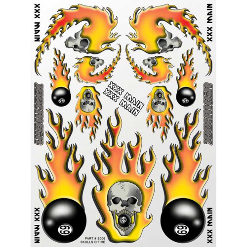 Stickervel Skulls O'Fire Stickervel Skulls O'Fire