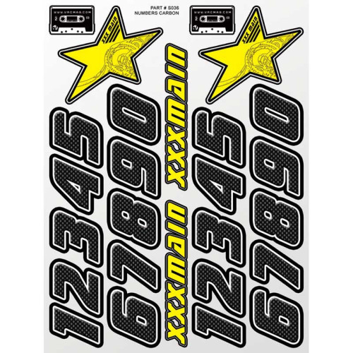 Stickervel Numbers Carbon Stickervel Numbers Carbon