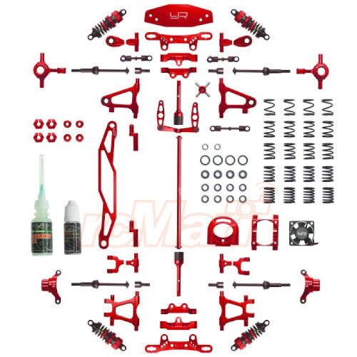 Tamiya TT-02 Alu. Conversion Kit (Red) Tamiya TT-02 Alu. Conversion Kit (Red)
