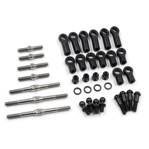 64 Titanium Turnbuckle & Steering Tie-Rod Set For Tamiya GF-02 64 Titanium Turnbuckle & Steering Tie-Rod Set For Tamiya GF-02