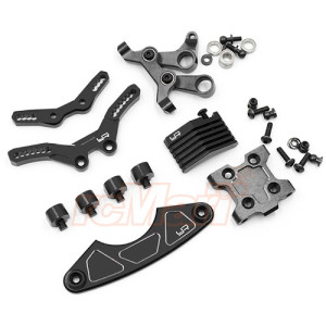 Aluminium Lenkungs-Upgrade-Kit für Tamiya M-07 (Schwarz)
