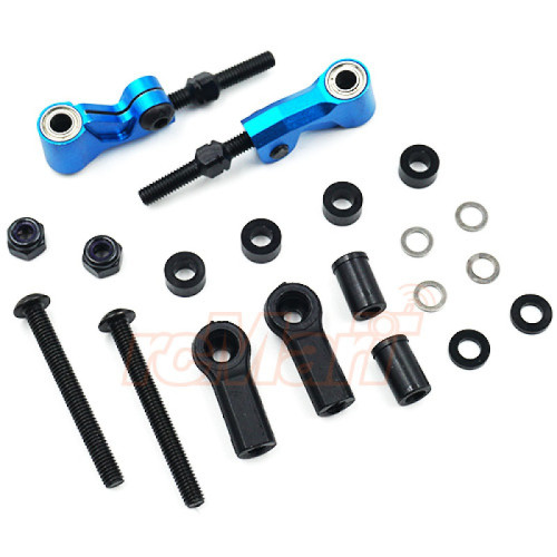 Aluminum Front/Rear Upper Arm for TATT-S03 Tamiya TT-02 RWD (Blue)