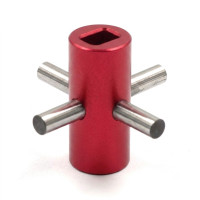 Axe rigide en aluminium pour Tamiya TT02(B) Rouge Axe rigide en aluminium pour Tamiya TT02(B) Rouge