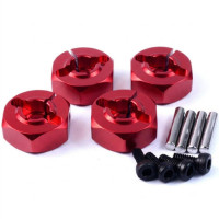 Ensemble d'hexagone de roue en alu 5.5mm 1/10 - Rouge (4Pcs) Ensemble d'hexagone de roue en alu 5.5mm 1/10 - Rouge (4Pcs)