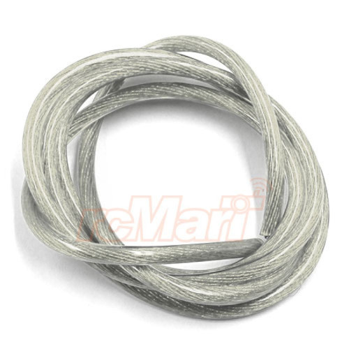 12AWG Transparent Wire 1m - Silver