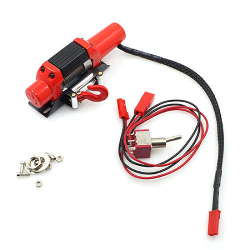 1/10 RC Rock Crawler Wired Winch Type C (Red) 1/10 RC Rock Crawler Wired Winch Type C (Red)
