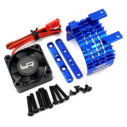 Alum. 540/550 Motor Heat Sink with Twin High Speed Fan Blue Alum. 540/550 Motor Heat Sink with Twin High Speed Fan Blue
