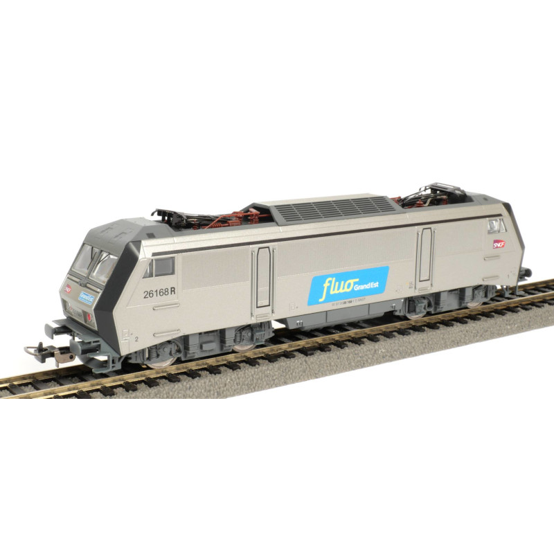LOCOMOTIVE ELECTRIQUE BI COURANT BB26163R,LIVREE FLUO GRAND EST, HO, EpVI, JOUEF HJ2470