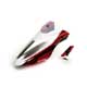 Blade mSR X Complete Red Canopy w/ Vertical Fin