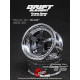5-Spoke DE Wheels Gunmetal/Chrome - Black Rivets (2Pcs)