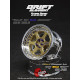 6-Spoke DE Wheels Gold/Chrome - Gold Rivets (2Pcs)