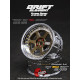 6-Spoke DE Wheels Bronze/Chrome - Gold Rivets (2Pcs)