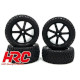 Mounted tires on 7-spoke black wheels Buggy 4WD (4Pcs)