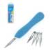 Plastic scalpel handle with 11 blades