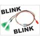 2 Blinking Led Green 3mm with wire