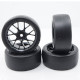 Spec-D CS Wheels Offset +3 Black with Tire (4Pcs)